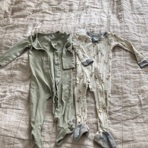 L’ovedbaby and Burt’s Bees Organic Cotton 12 month sleepers